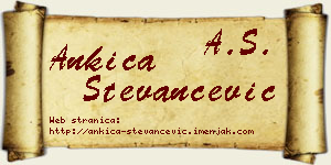 Ankica Stevančević vizit kartica